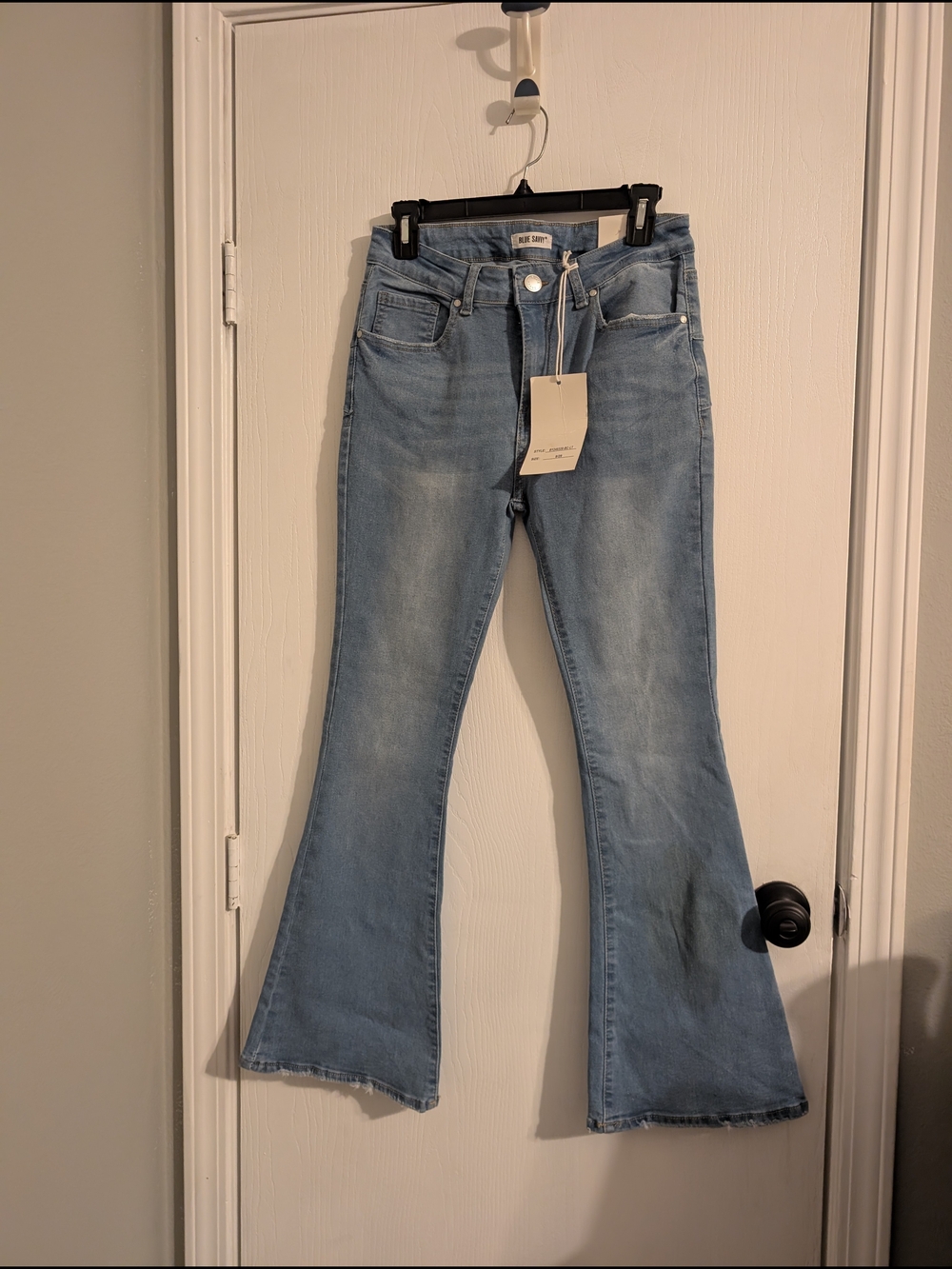 Light Wash Flare Jeans for Women - High Rise